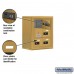 Salsbury Cell Phone Storage Locker - with Front Access Panel - 3 Door High Unit (8 Inch Deep Compartments) - 6 A Doors (5 usable) - Gold - Surface Mounted - Resettable Combination Locks